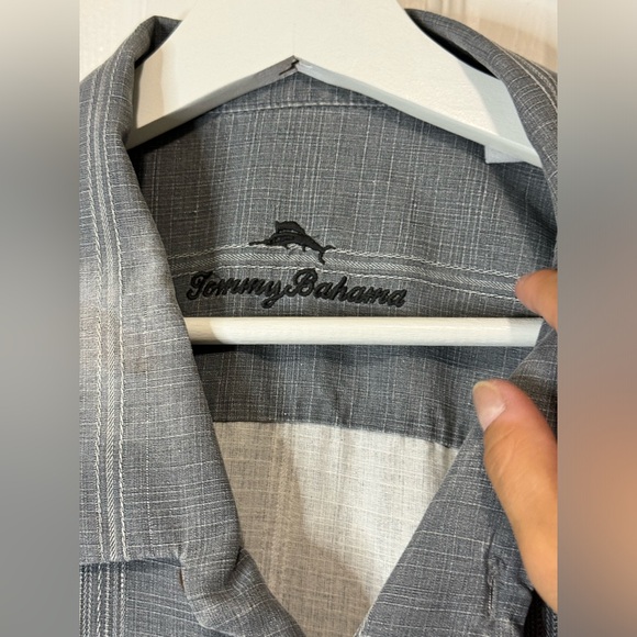 Tommy Bahama 100% Silk Men's Size 2XLB Tahitian Border Shirt Shadow - Picture 5 of 12